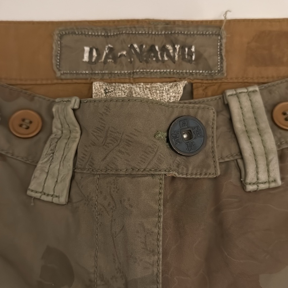 Vintage Y2K Distressed Green Camo Da Nang Cargo Pants 28 waist - Picture 3 of 13